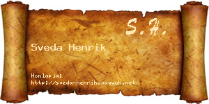Sveda Henrik névjegykártya